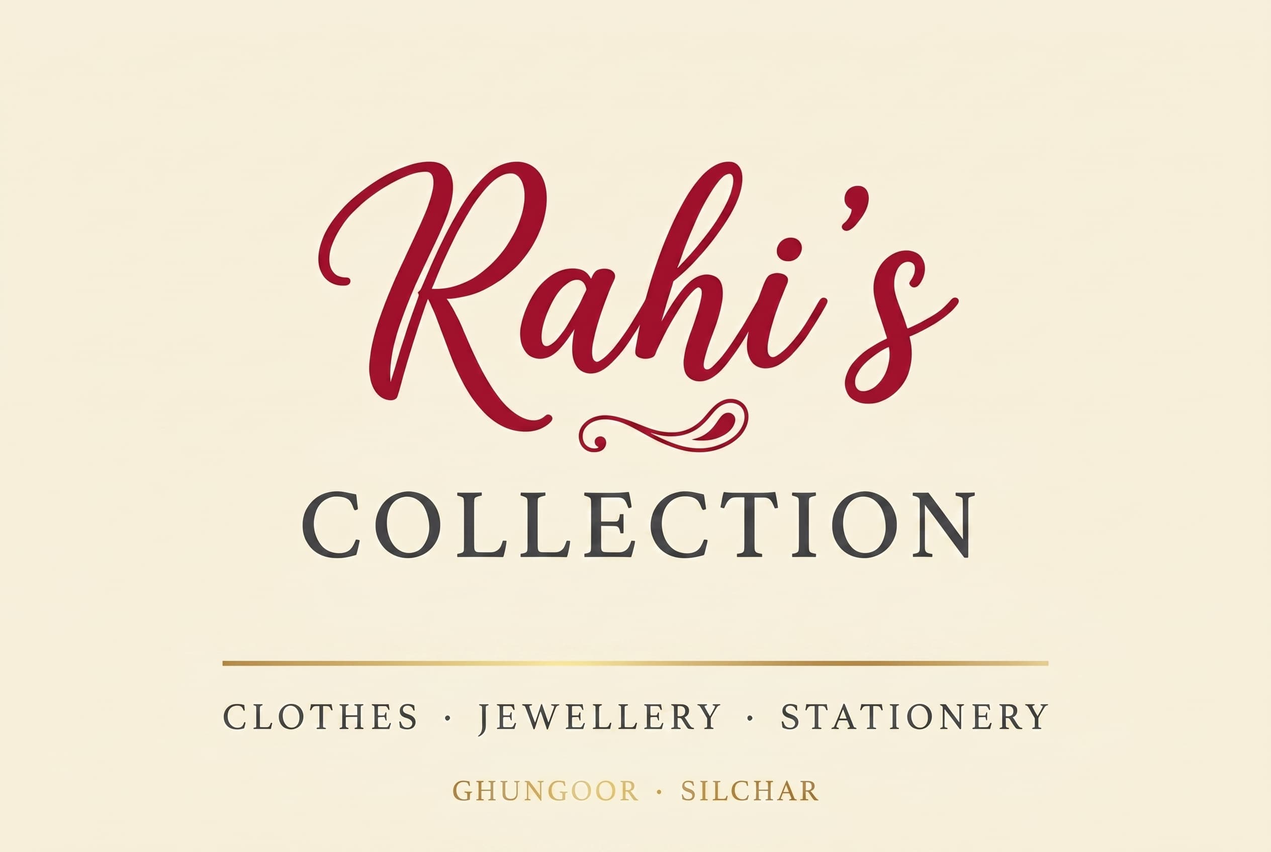 Rahi's Collection Business Card Front