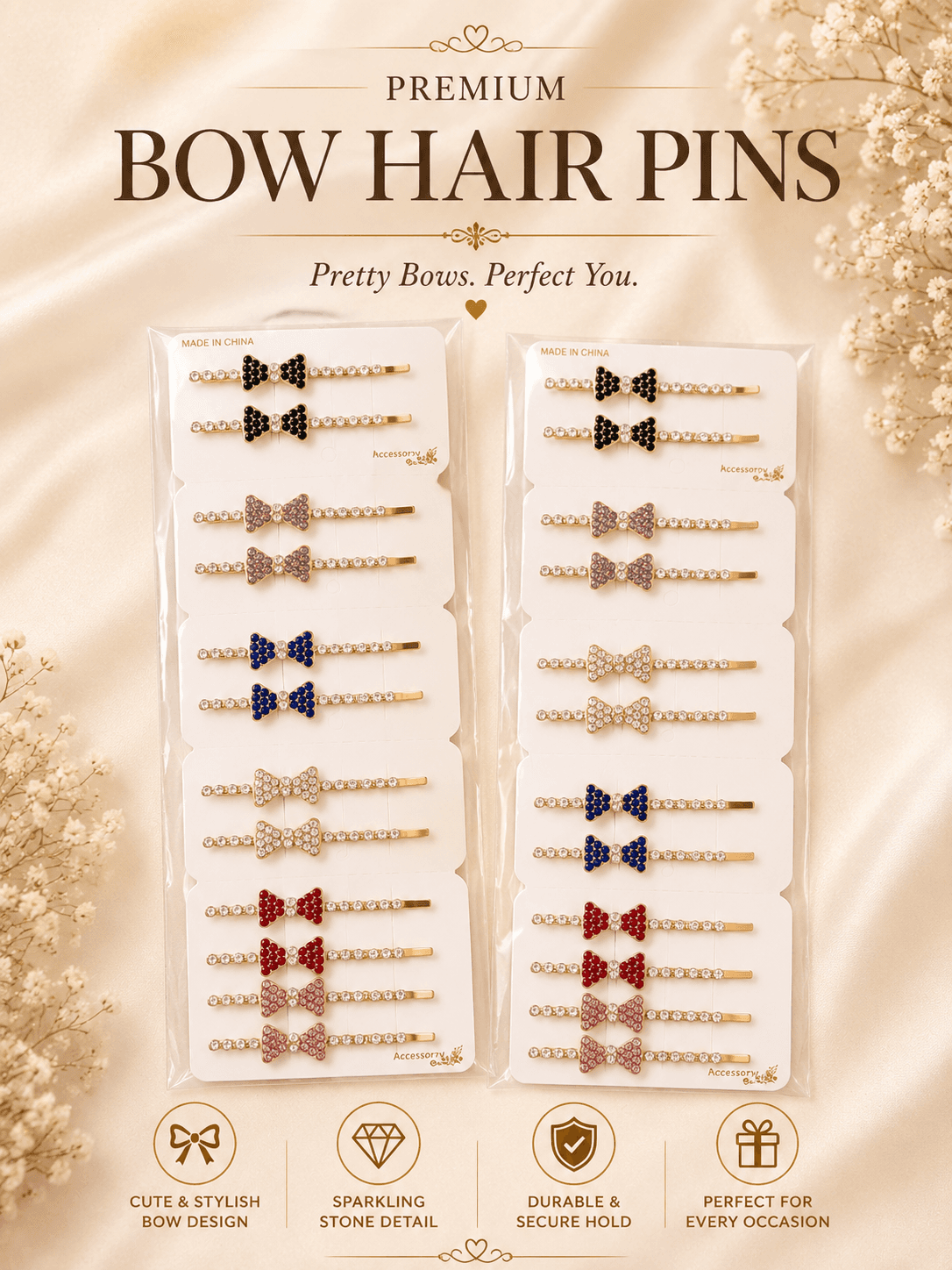 Bow Hair Pins - 1