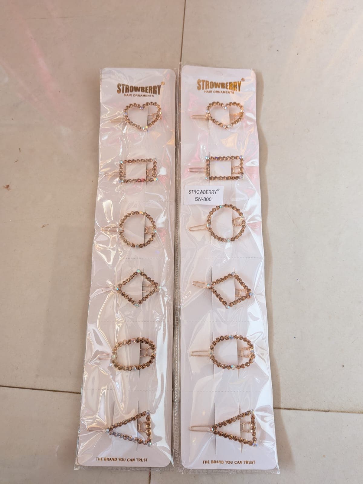 Stone Hair Clips - 2